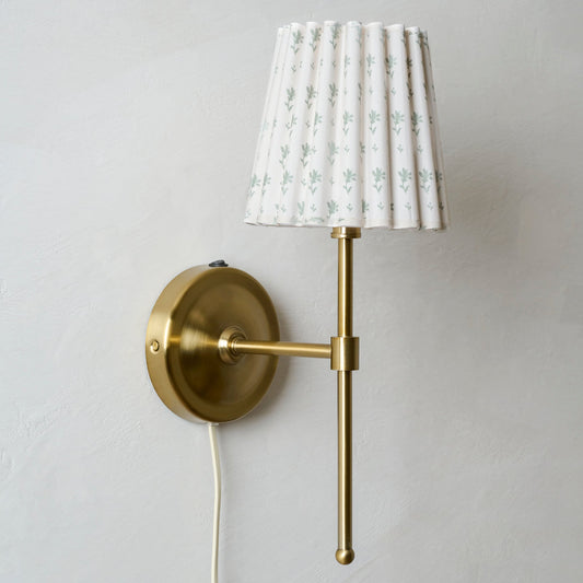 Hattie Block Print Plug-in Sconce