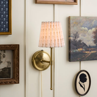 Hattie Block Print Plug-in Sconce
