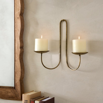 Daniel Antique Brass Candle Sconce