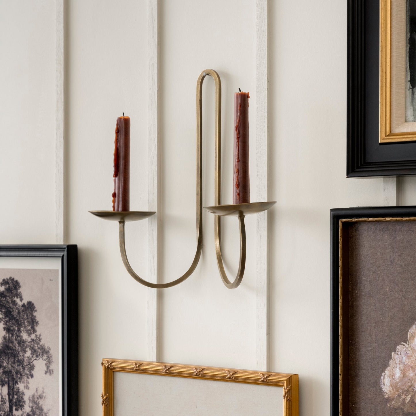 Daniel Antique Brass Candle Sconce